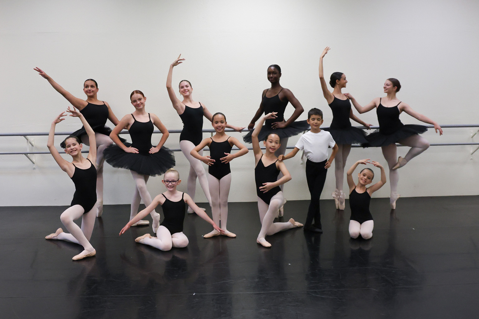 School of Ballet Tucson students in the studio.