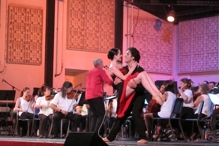 Ballet Tucson dancers on stage with Tucson Pops Orchestra.