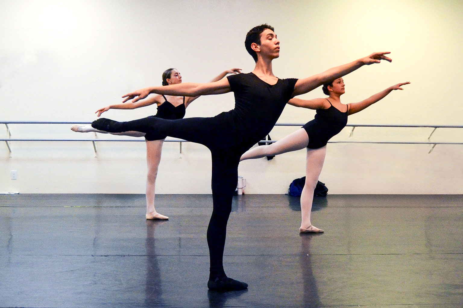 School of Ballet Tucson dancers in the studio.